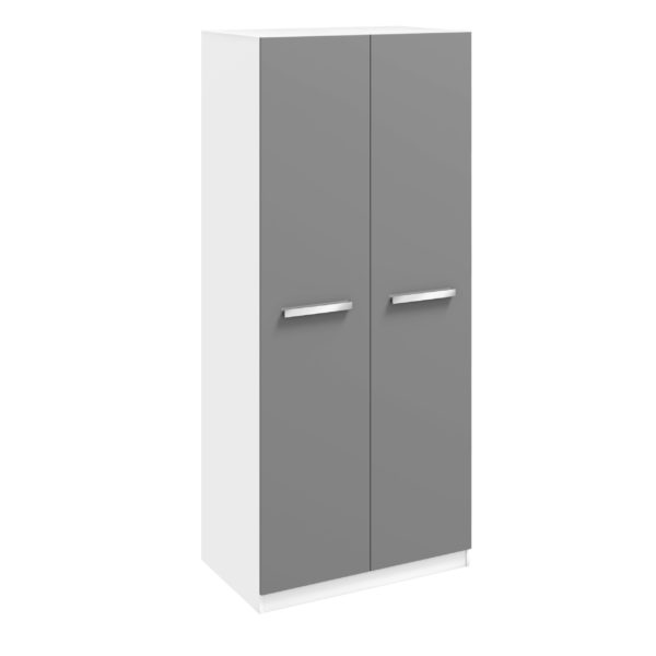 Rowan 2 Door Grey High Gloss Wardrobe