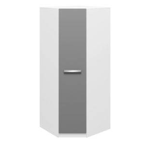 Rowan Grey High Gloss Corner Wardrobe