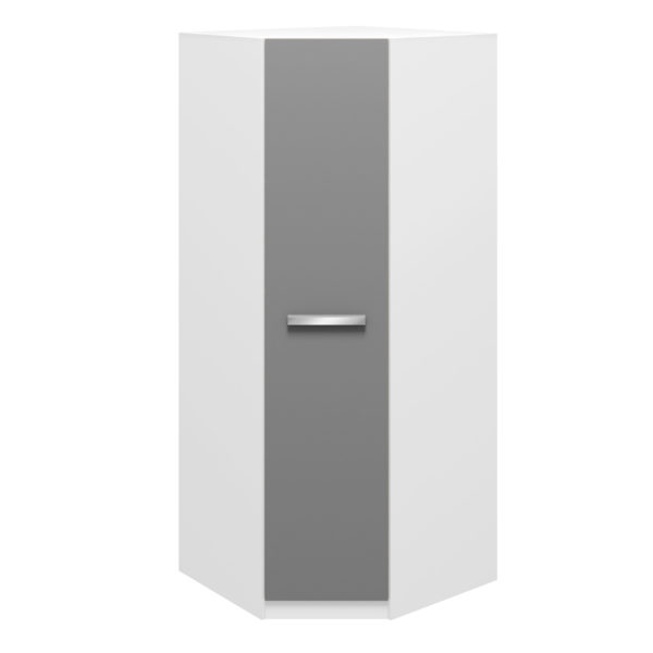 Rowan Grey High Gloss Corner Wardrobe
