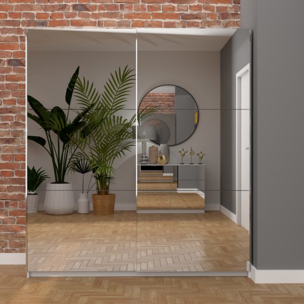 Maples Sliding Wardrobe - White - Image 3