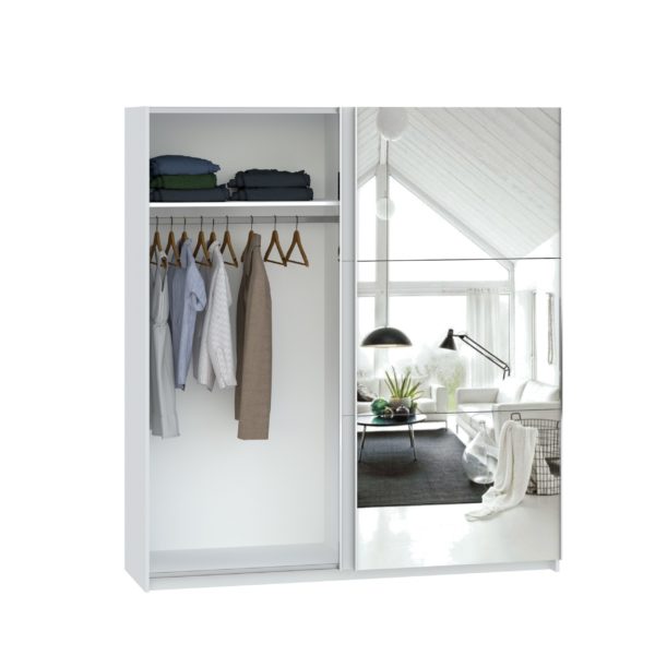 Maples Sliding Wardrobe - White - Image 6