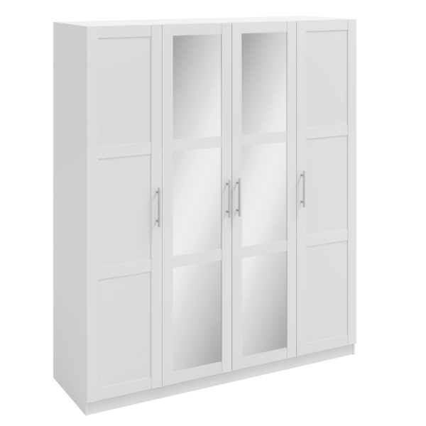 Willows White 4 Door Wardrobe