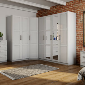 Willows White Large Corner Wardrobe