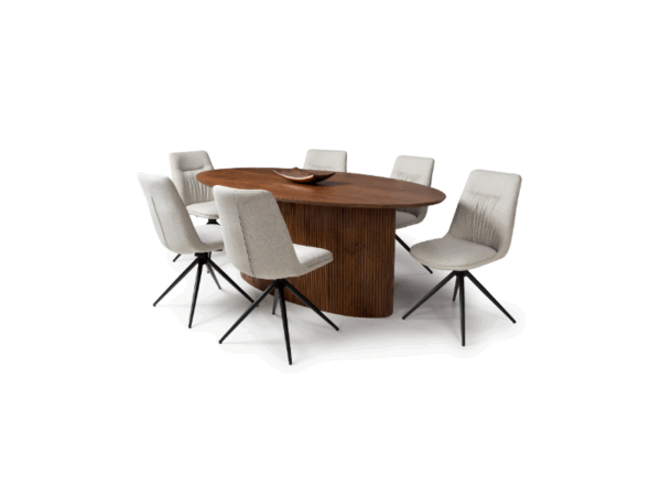 Portobello 2000mm Oval Dining Table - Image 6