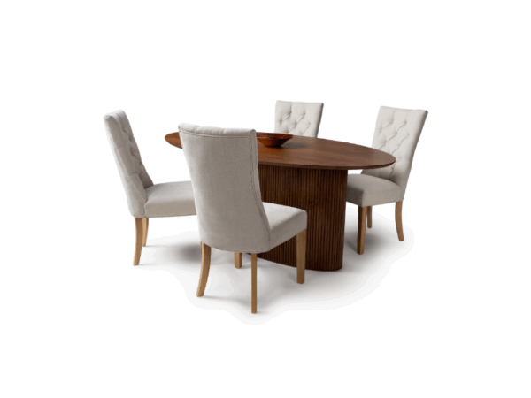 Portobello 2000mm Oval Dining Table - Image 4
