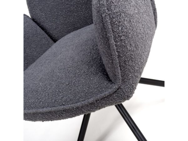 Barcelona Dining Chair - Grey Boucle (Sold In Pairs - Priced Per Chair) - Image 3