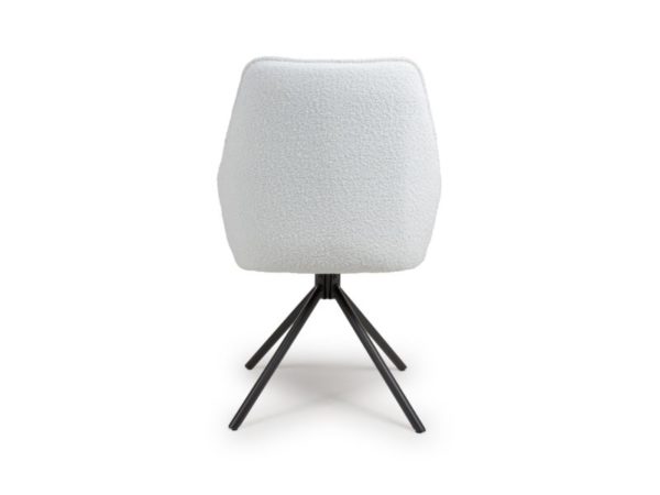 Barcelona Dining Chair - Ivory Boucle (Sold In Pairs- Priced Per Chair) - Image 3