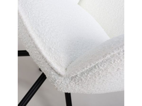 Barcelona Dining Chair - Ivory Boucle (Sold In Pairs- Priced Per Chair) - Image 5
