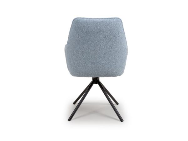 Barcelona Dining Chair - Light Blue Boucle (Sold In Pairs - Priced Per Chair) - Image 5